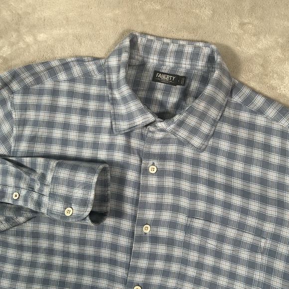 Faherty Other - Faherty Shirt Men L The Weekend Blend Fox Lake Plaid Linen Button Down Huckberry